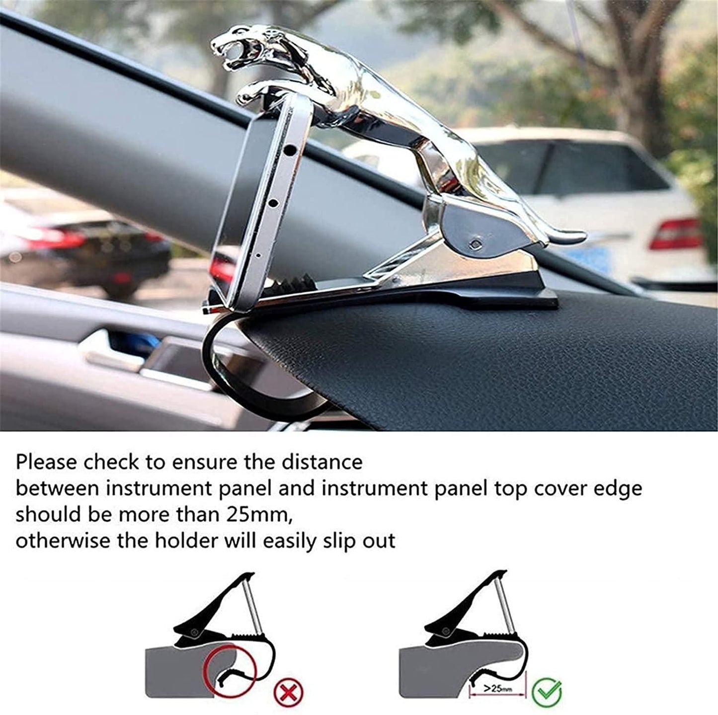 Jaguar Dashboard Phone Holder